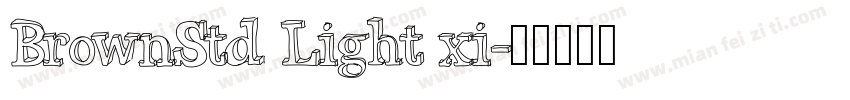 BrownStd Light xi字体转换